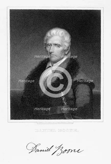 Daniel Boone, American pioneer and hunter, (19th century). Creator: James Barton Longacre.