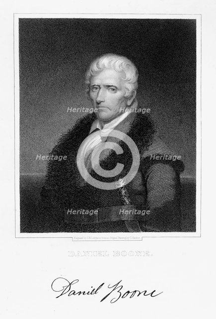 Daniel Boone, American pioneer and hunter, (19th century). Creator: James Barton Longacre.