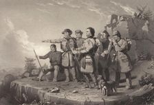 Daniel Boone's First View of Kentucky, 1850. Creator: Alfred Jones