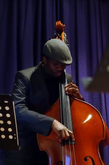 Daniel Casimir, bassist, Watermill Jazz Club, Dorking, Surrey, 2013. Artist: Brian O'Connor
