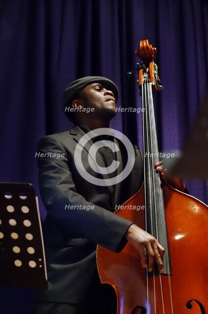 Daniel Casimir, bassist, Watermill Jazz Club, Dorking, Surrey, 2013.  Artist: Brian O'Connor.