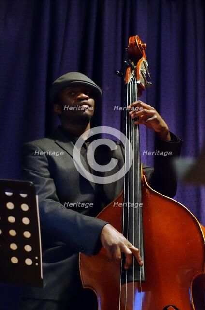 Daniel Casimir, bassist, Watermill Jazz Club, Dorking, Surrey, 2013.  Artist: Brian O'Connor.
