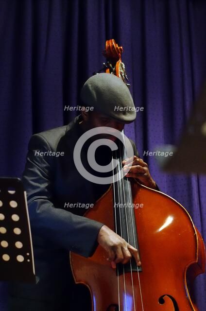 Daniel Casimir, bassist, Watermill Jazz Club, Dorking, Surrey, 2013.  Artist: Brian O'Connor.