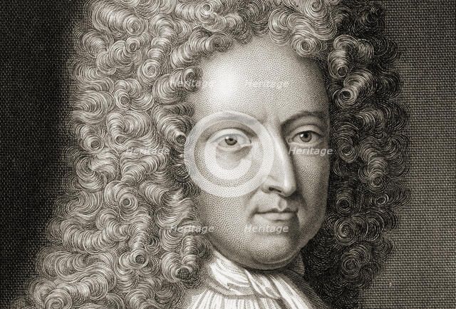 Daniel Defoe (1660-1731) Detail, Early 18th cen. Artist: Vandergucht, Michael (1660-1725)