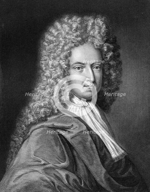 Daniel Defoe, English writer and journalist, (1836).Artist: J Thomson