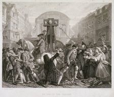 Daniel Defoe in the Pillory, Temple Bar, London, c1840?. Artist: JC Armytage