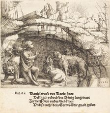 Daniel in the Lions Den, 1549. Creator: Augustin Hirschvogel