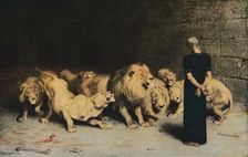 Daniel in the Lions Den 1872, (1917). Artist: Briton Riviere