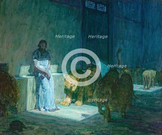 Daniel in the Lions' Den, between 1907 and 1918. Creator: Henry Ossawa Tanner.