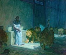 Daniel in the Lions Den, between 1907 and 1918. Creator: Henry Ossawa Tanner