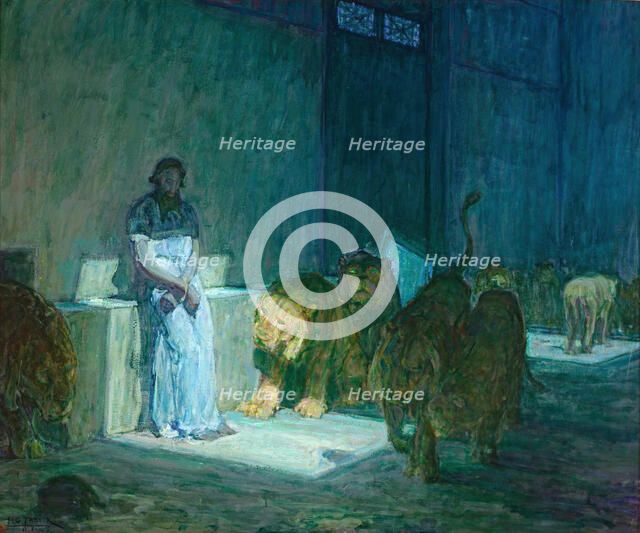 Daniel in the Lions' Den, between 1907 and 1918. Creator: Henry Ossawa Tanner.