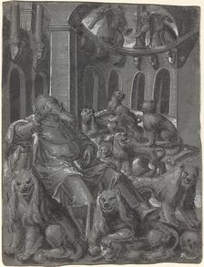 Daniel in the Lions Den [recto], c. 1600. Creator: Unknown