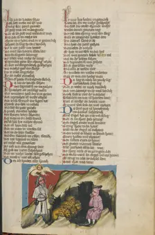 Daniel in the Lions Den; Weltchronik, about 1400-1410. Creator: Unknown