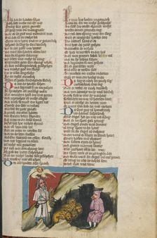 Daniel in the Lions Den; Weltchronik, about 1400-1410. Creator: Unknown