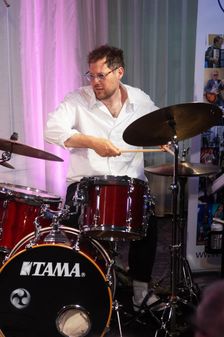 Daniel Sommer, Arild Anderson Trio, Watermill Jazz Club, Dorking, Surrey, June 2026. Creator: Brian O'Connor