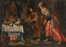 Daniel Unmasks the Priest of Baal. Creator: Theodor van Loon