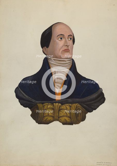Daniel Webster Figurehead, c. 1938. Creator: F. W. Powell.