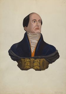 Daniel Webster Figurehead, c. 1938. Creator: F. W. Powell