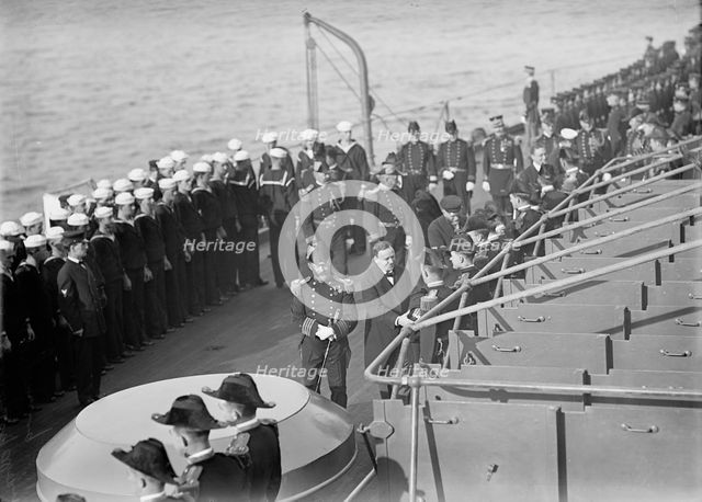 Daniels, Josephus, Secretary of The Navy, 1913-1921. Target Practice, 1913. Creator: Harris & Ewing.