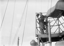 Daniels, Josephus, Secretary of The Navy, 1913-1921. Target Practice, 1913. Creator: Harris & Ewing