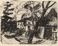 Danish Farm with Manor House, 1912. Creator: Ernst Kirchner
