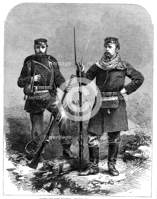 Danish infantry soldiers - photographed from the life, 1864. Creator: Unknown.