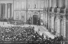 Danish King at Palace Window, 1912. Creator: Bain News Service