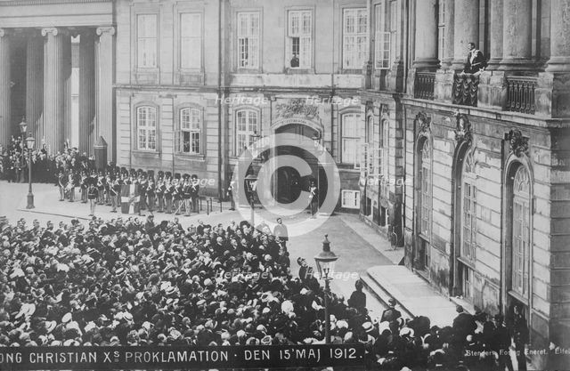 Danish King at Palace Window, 1912. Creator: Bain News Service.