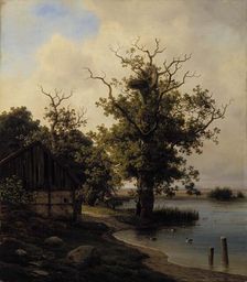 Danish Landscape with Oaks, 1840-1867. Creator: Georg Emil Libert