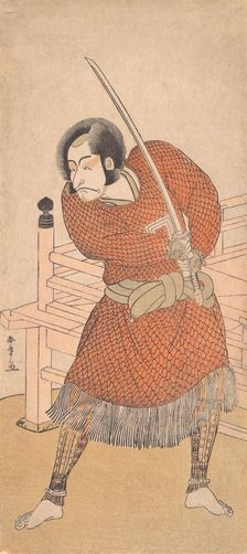 Danjuro V, in chain-mail, 1786 (?). Creator: Shunsho