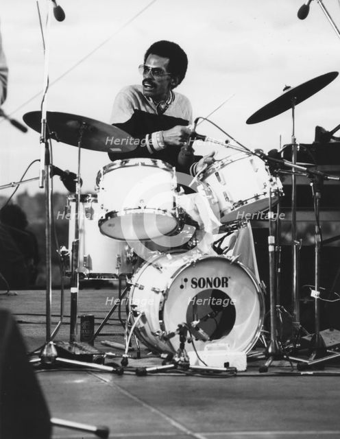Dannie Richmond, Mingus Dynasty,Capital Radio Jazz Festival, Alexandra Palace, London, 1979. Creator: Brian Foskett.
