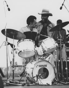 Dannie Richmond, Mingus Dynasty, Capital Radio Jazz Festival, Alexandra Palace, London, 1979. Creator: Brian Foskett