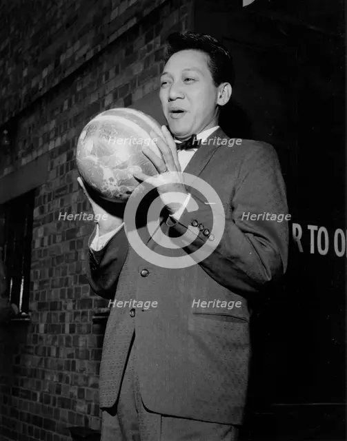 Danny Barcelona off stage on Day 2, Finsbury Park Astoria, London, 1962.  Creator: Brian Foskett.