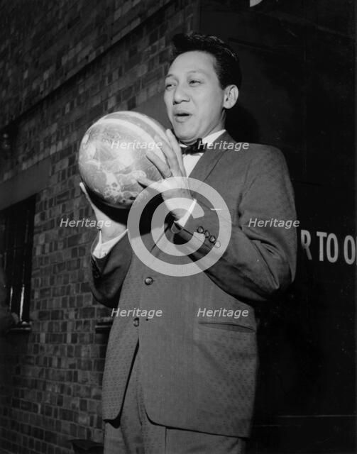 Danny Barcelona off stage on Day 2, Finsbury Park Astoria, London, 1962.  Creator: Brian Foskett.