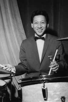 Danny Barcelona on stage on Day 2, Finsbury Park Astoria, London, 1962. Creator: Brian Foskett