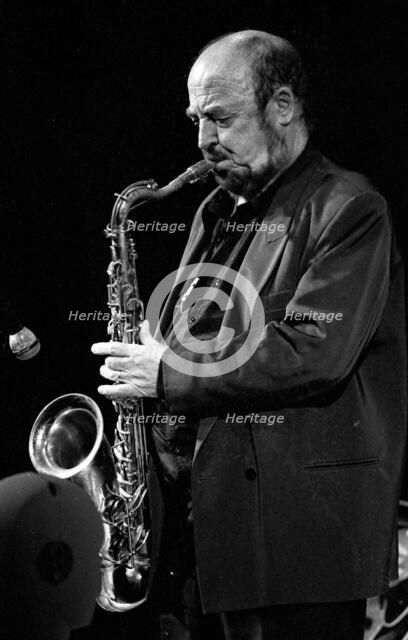Danny Moss, jazz tenor saxophonist, Brecon, 2002.  Artist: Brian O'Connor.