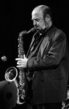 Danny Moss, jazz tenor saxophonist, Brecon, 2002. Artist: Brian O'Connor