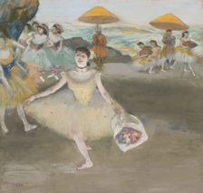 Danseuse au bouquet, saluant sur la scène (Dancer with bouquet), 1878