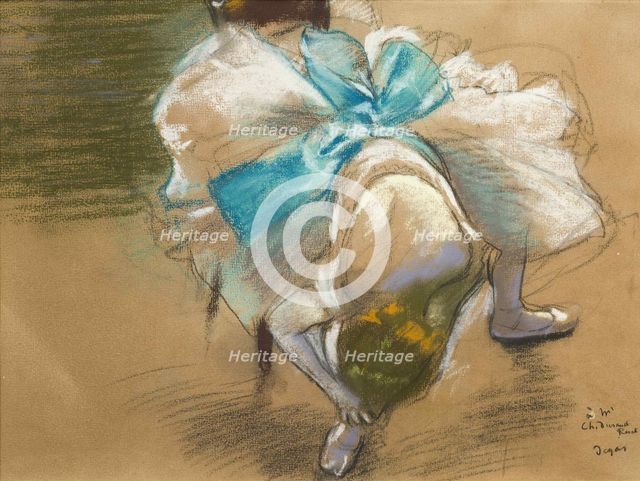 Danseuse rattachant son chausson, 1887. Creator: Degas, Edgar (1834-1917).