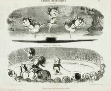 Danses de la haute école - Poses d'une école..., 1853. Creator: Honore Daumier
