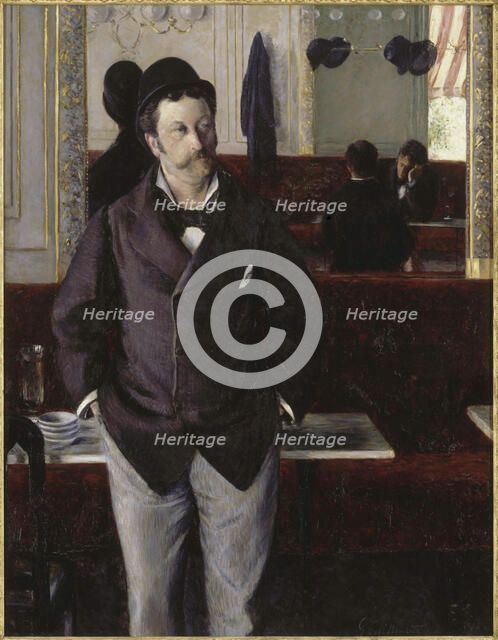 Dans un café, 1880. Creator: Caillebotte, Gustave (1848-1894).