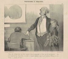 Dans cette réclame que vous allez envoyer ..., 19th century. Creator: Honore Daumier