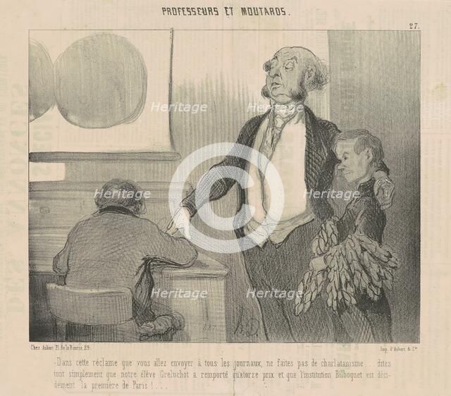 Dans cette réclame que vous allez envoyer ..., 19th century. Creator: Honore Daumier.