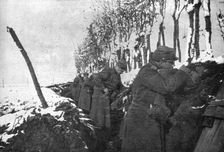 'Dans La Tranchee; Un petit poste avance dans le Pas-de-Calais 1915. Creator: Unknown