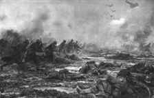 Dans la Bataille; Une contre-attaque francaise: l'assaillant momentanement arrete..., 1918. Creator: J Simont
