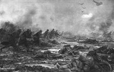 Dans la Bataille; Une contre-attaque francaise: l'assaillant momentanement arrete..., 1918. Creator: J Simont