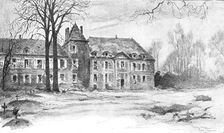 Dans la Bataille; Le chateau de Grivesnes ou l'on se battit les 30 et 31 mars 1918..., 1918. Creator: Georges Bertin Scott