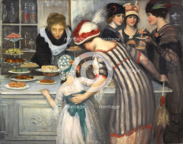 Dans la Patisserie , 1911. Creator: Caro-Delvaille, Henry (1876-1928).