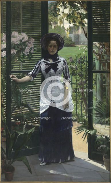 Dans la serre (In the Greenhouse), ca 1881. Creator: Bartholomé, Albert (1848-1928).