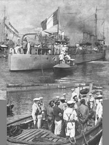 Dans L'Adriatique; le "Bisson" rentre a brindisi, apres avoir coule le sous-marin..., 1915 (1924). Creator: Unknown